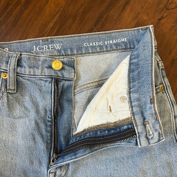 J. CREW Classic Straight Jeans Blue Denim High Rise Stretch Y2K Work - Picture 8 of 15